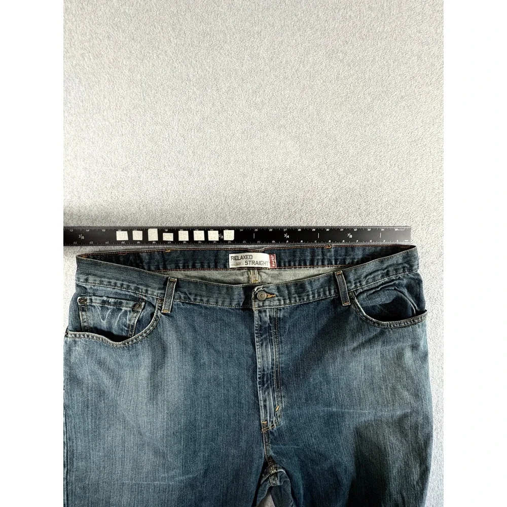 VTG Levis 559 Jeans Mens 46x34 Blue Relaxed Straight Leg Faded Workwear Denim